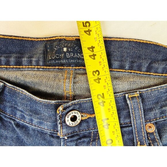Lucky Brand Size 34x34 Mens 221 Original Straight Cotton Logo Blue Denim Jeans - Picture 13 of 13